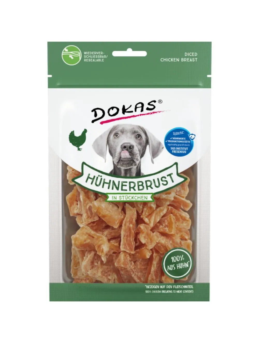 Dokas Tern af kyllingebryst 70 g - små proteinrige hundesnacks